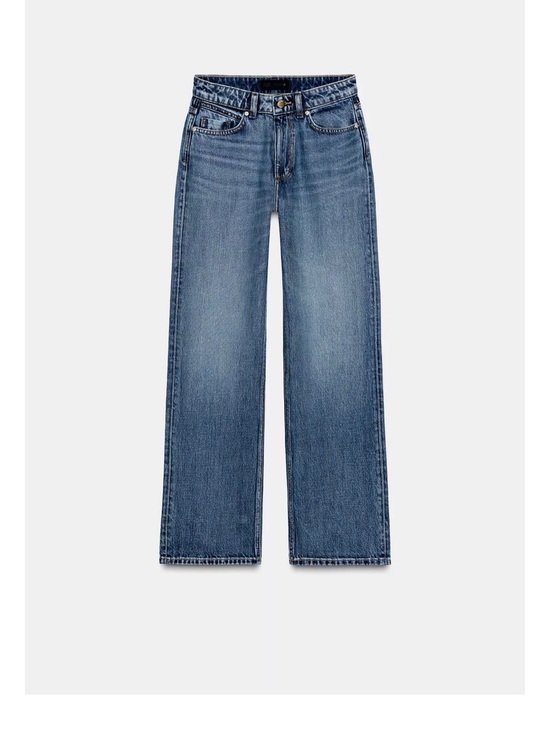 Zara Denim - Zara Women's Mid-Blue Mom/Straight Jeans